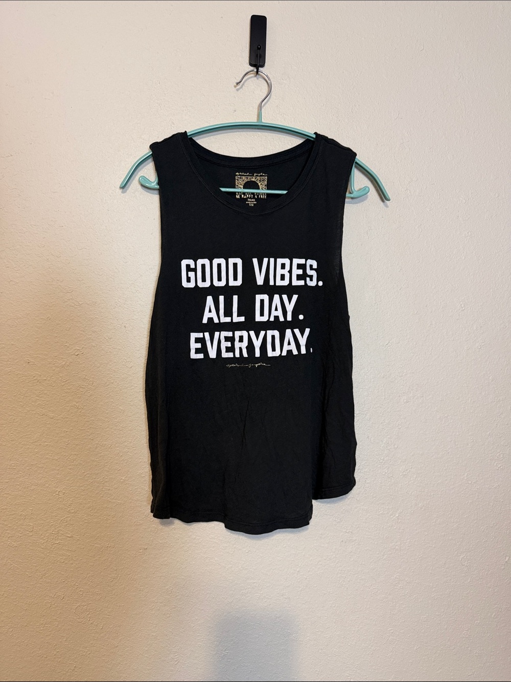 Pure Barre Spiritual Gangster Black Tank Top Size Small